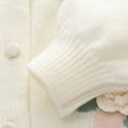 thumbnail image 5 of Esaierr kids Baby Girls Knitted Cardigan Jacket Sweater Jacket Toddler Infant Girls Knitted Coat Outwear Crewneck Knit Crochet Button Closure Cardigan Tops,Sizes 9M-6Y, 5 of 7