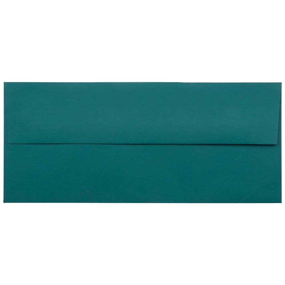 JAM Paper No. 10 Business Stationery Set, 4 1/8 x 9 1/2, Teal, 50/Pack