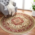 thumbnail image 2 of SAFAVIEH Lyndhurst Miranda Floral Area Rug, Ivory/Red, 3'3" x 3'3" Round, 2 of 6