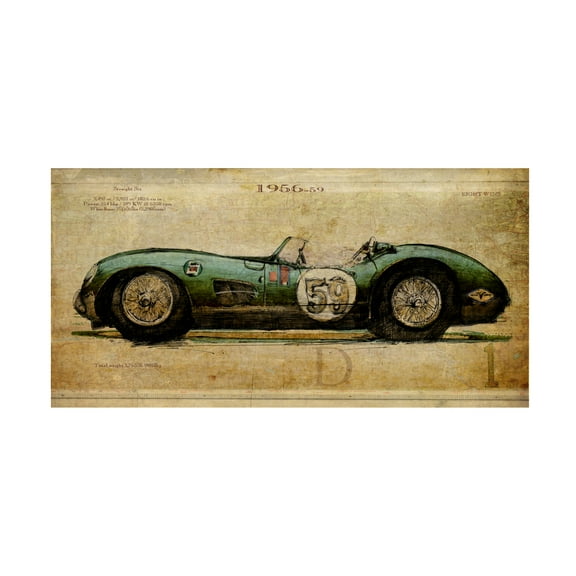 Sidney Paul and Co. 'No 59 Aston Martin DBR' Canvas Art
