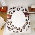 thumbnail image 5 of Feelyou Bling Fashion Bow-tie Twin Sheet Sets, Brown Cheetah Print Bedding, 3 Pieces, 5 of 7