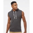 thumbnail image 5 of Adult Triblend Fleece Sleeveless Hooded Sweatshirt - BLACK TRIBLEND - S, 5 of 5