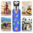 thumbnail image 7 of Yayeee 33oz Insulated Water Bottle Double Wall Stainless Steel with Flip Straw Lid, Colorful Cartoon Planets, 7 of 7