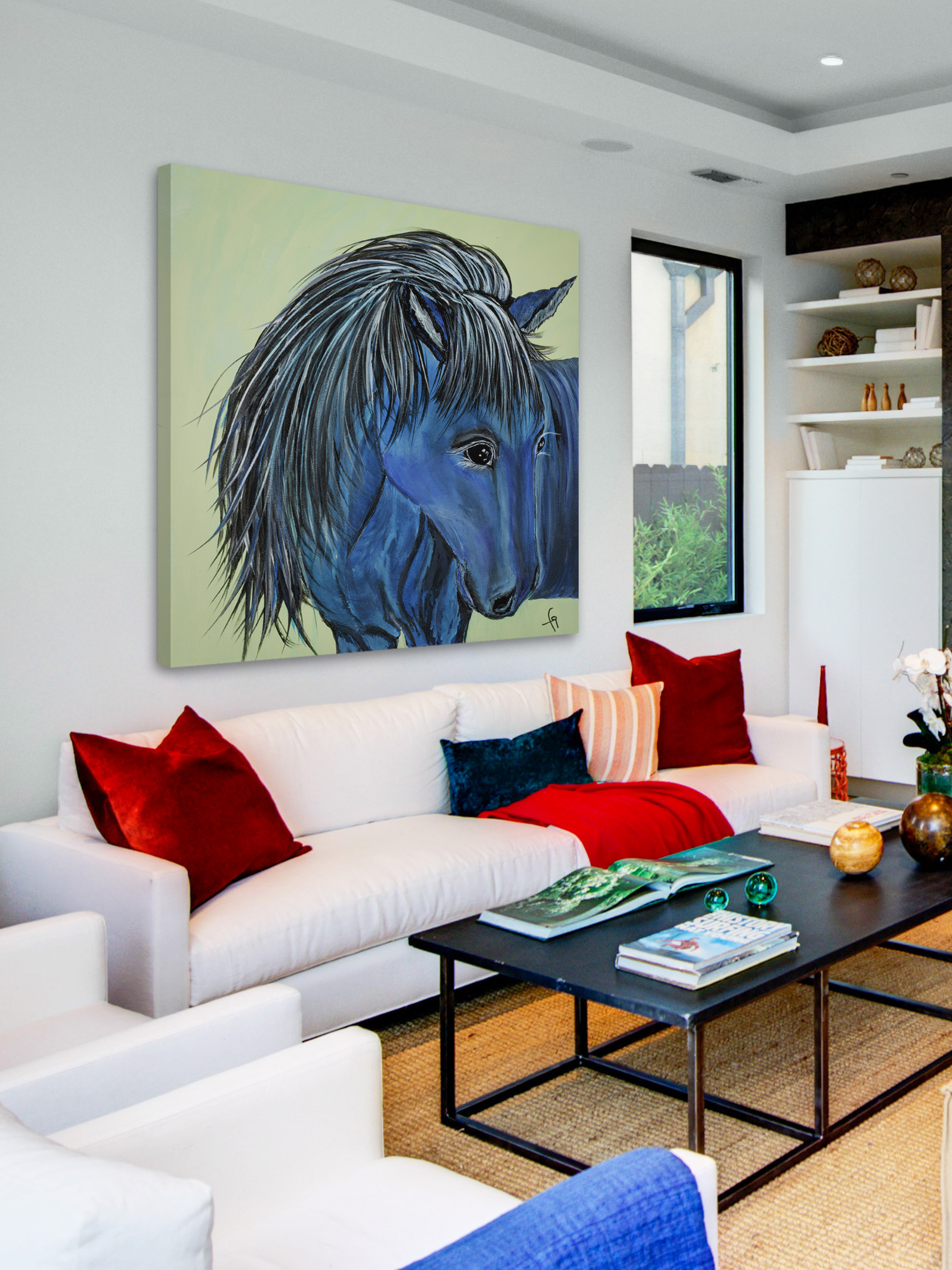"Cookie Connemara Horse" Painting Print on Wrapped Canvas