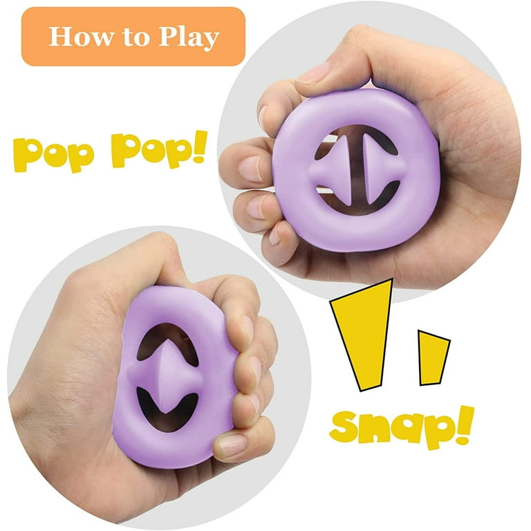 Snapper Fidget Toy, Pop Stress Relief Fingertip Toys, Finger Sensory Fidget  Toy, Grip Strength Device, Silicone Popper Toy Noise Maker pour Enfants  Adultes (Arc-en-ciel)