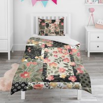 Pioneer Flower Duvet Cover and Pillowcase Set for Single Bedding, Bedroom Accessories for Kids Teens