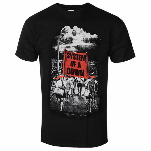 System Of A Down - Camiseta Banner Marches para Adultos Unisex (Negro)