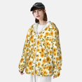 thumbnail image 3 of Daiia Classical Cute Sunflower UPF 50+ Sun Protection Hoodie Jacket Lightweight Long Sleeve Sun Shirt for Women Men with Pocket Hiking Outdoor-X-Large, 3 of 7