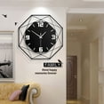 thumbnail image 5 of Fashion Simple Wall Quartz Clock Large Decor Modern Living Room Bedroom(Black), 5 of 8