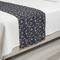 thumbnail image 2 of Flowers Bed Runner, Romantic Buds Bouquets and Lilly Branches Gardening Pastel Motif Pattern, Decorative Accent Bedding Scarf for Hotels Homes and Guestrooms, Twin, Coral Grey Turquoise, by Ambesonne, 2 of 2