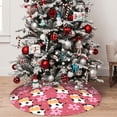 thumbnail image 5 of Rateoe Cow And Flower Print Christmas Tree Skirt 48" for Xmas Holiday New Year Party Circle Tree Mat Ornaments Decoration, 5 of 7
