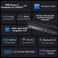 thumbnail image 2 of HP EliteDesk 805 G8 Mini Business Desktop, AMD Ryzen 5 5650G (6 Cores, Up to 4.4GHz), 64GB RAM, 2TB SSD, Dual 4K Support, USB-C, DP Port, Wi-Fi, Bluetooth, Keyboard & Mouse Included, Windows 11 Pro, 2 of 7