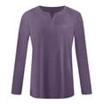 thumbnail image 4 of STETMN Plus Size V Neck Top for Women Loose Long Sleeve Shirt Lightweight Going Out T-Shirt, 4 of 5