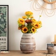 thumbnail image 6 of Uniquewise 10" Farmhouse Ceramic Vase Rustic Vintage Decorative Pottery for Living Room Dining or Bedside Table Shelves Entryway and Mantel Tall Boho Centerpiece for Minimalist and Housewarming Decor, 6 of 7