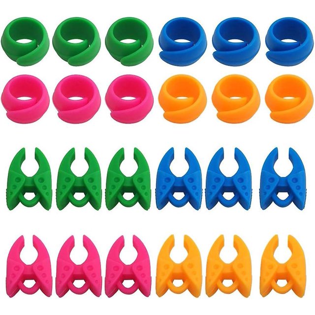 Abrazadera de carrete de hilo BRI 24 clips Rosa Verde Azul Naranja
