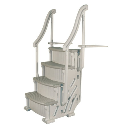 Confer CCXAG Gray 4-Step Above Ground Swimming Pool Grand Entry Steps (Best Above Ground Pool Steps)