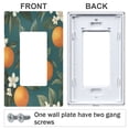 thumbnail image 3 of Yayeee Rocker Switch Wall Plate 2-Gang 4.7"x4.6" Home Decorative Outlet Cover, Retro Floral Orange, 3 of 6
