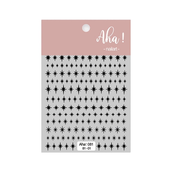 dianhelloya Hot Stamping Star Nail Art Stickers Ultra-thin Irregular Star Decals DIY Manicure Gel Polish Decals