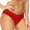 Red, variant on HomelyJoy Dark Green Menstrual Leakproof Swim Pants, Mid Waist Bikini Bottoms Absorbent Period Swimwear Bathing Suit for Women and Teens, Size L