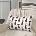 thumbnail image 4 of Plush Throw Pillow Covers, Bone Dog Puppy Pillow Cases with Invisible Zipper, Breathable Microfiber Pillow Cases Standard Size for Sleeping Bedroom Sofa Living Room 20x30, 4 of 5