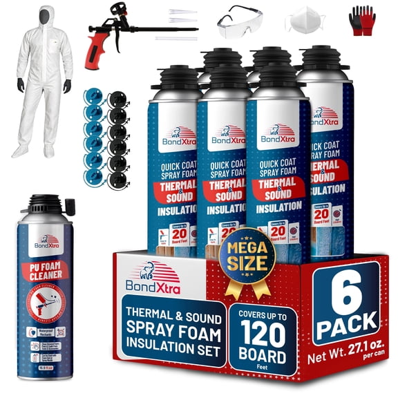 BondXtra, Spray Foam Adhesive Foam, Industrial Sealants Industrial Sealant, 32.80 oz, 6 Piece 6 Pack