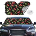 thumbnail image 2 of Haiem Sweet Red Cherry Car Windshield Sun Shade - Blocks UV Rays Sun Visor Protector, Sunshade to Keep Your Vehicle Cool, Universal Fit SUV Van Sedan-Small, 2 of 7