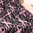 thumbnail image 3 of Breast Cancer Survivor Pink Ribbon Black Blanket,Comfortable Soft Flannel Throw Blanket,All Season,Warm Lightweight Blankets for Sofa Bed Couch Living Room Chair,30"x40", 3 of 4