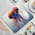 thumbnail image 2 of Jellyfish Desk Pad Mouse Mat Gaming Mouse Pad | Square 8.3x9.8 Inch Non-Slip Rubber Bottom Printed Suitable for Office and Gaming, 2 of 6