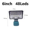 thumbnail image 1 of Éclairage Extérieur 3 4 6 8 Pouces 18V Batterie Lampe de Poche Compatible Projecteur à Main 2800Lm 18W Sortie, 1 of 8
