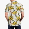 thumbnail image 5 of Vsdgher Bird Sunflowers Print Men's Short Sleeve Stretch Polo Shirt, Moisture-Wicking Performance Polo Shirt, 5 of 8