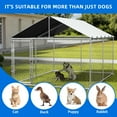 thumbnail image 5 of Dextrus 7.5'x7.5' Outdoor Dog Kennel with Metal Dog Gate, Outdoor Dog Enclosure with Roof, Heavy Duty Dog Kennel for Outdoor Backyard Farm, 5 of 10