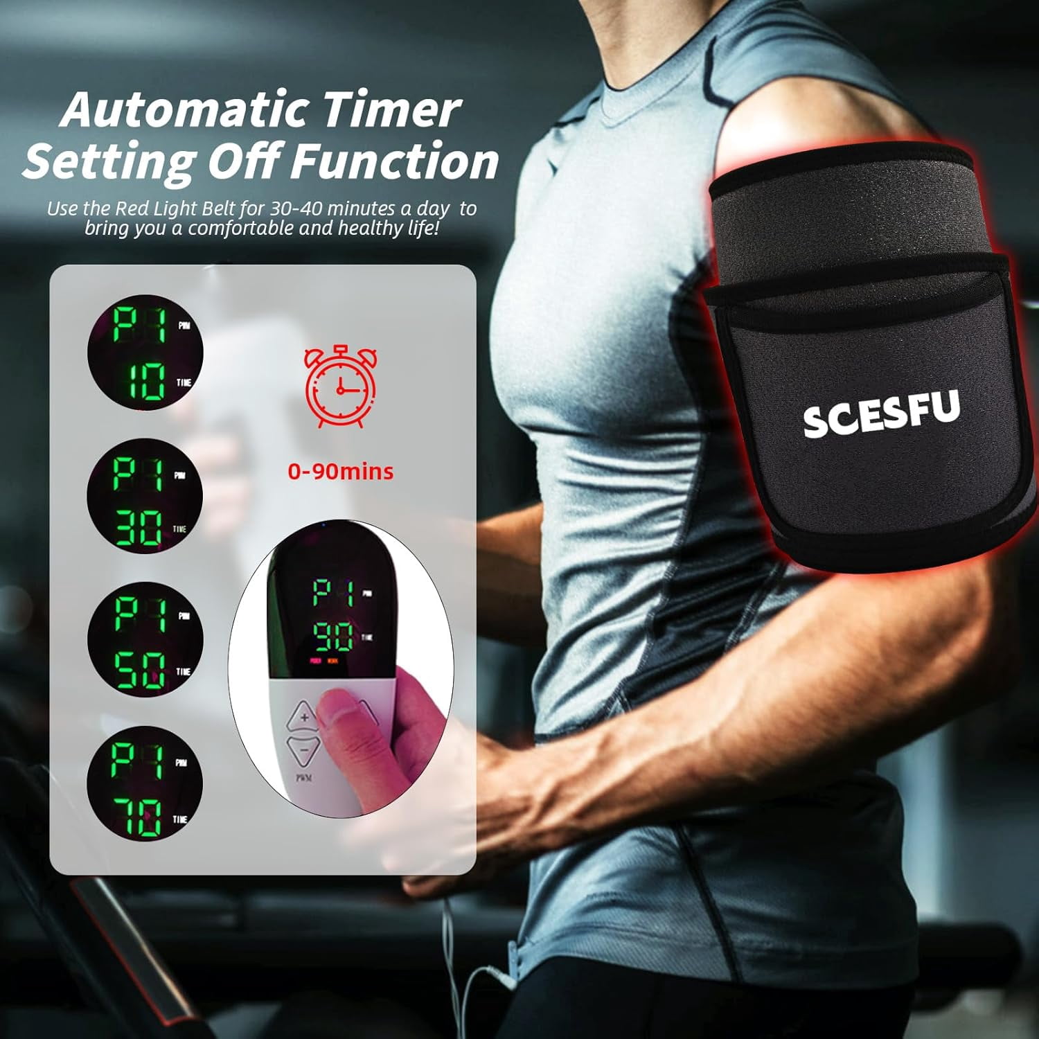 Red Light Therapy for Body,Red Light Therapy Belt 660nm 850nm,Upgraded 3 in 1 Led Beads,Red Light Belt Relieve Muscle 、Back Fatigue Red-Light-Belt Wrap Timer Remote Control