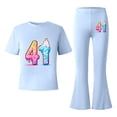 thumbnail image 5 of DGMIOCS Girls Casual Outfit Featuring Flared Pants and Top for Everyday Wear â Comfortable Daily Set for Toddlers to Easy Care and Seasonal Versatility Light Blue 11-12 Years, 5 of 5