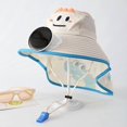 thumbnail image 1 of Sombrero para el sol para niños con solapa para el cuello, protección UV, ala ancha, transpirable, de secado rápido, para niños y niñas de 2 a 15 años, 1 of 5