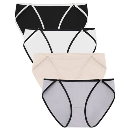 

Mirgoo Women s Hi Cut Cotton Panties High Leg Hipster Underwear Briefs Pack mix1 Large