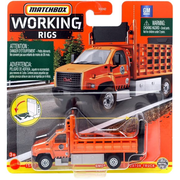 Atenuador Toy Truck Matchbox GMC 3500 naranja