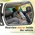thumbnail image 3 of Car Interior Rearview Baby Mirror, Wide Angle Convex High-definition Curved Rotatable Rear Seat Infant Observation Assist Tool, Universal for Most Cars (White) -, 3 of 6