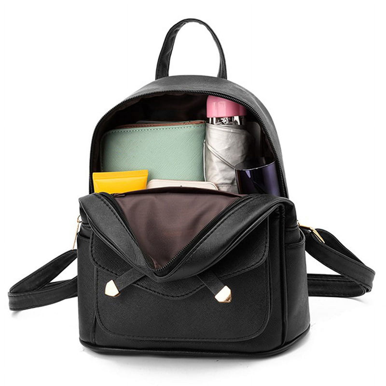 Mini Bowknot Quilted Faux Leather Backpack Purse for Women Girls Cute Daypack Women Mini Backpack Fashion Bowknot Cute Casual Daypack Faux  main image 3