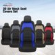 thumbnail image 5 of Fundas para Asientos de Auto CAROMOP Malla 3D Transpirable Juego de 5 Plazas, 5 of 9