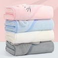 thumbnail image 4 of AOMPMSDX Baby Bath Towel Animal Hooded Soft Children's Hooded Cloak Cartoon Coral Kids 31.5 X 31.5 Inches, 4 of 4
