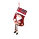 thumbnail image 1 of Toystoory Colgador de medias con patrón de rejilla de Navidad, calcetines con pierna larga, aperitivos, colgante, decoración, bolsa de regalo, escaparate Kits de decoración para fiestas Papá Noel Toystoory HA069610-01, 1 of 6
