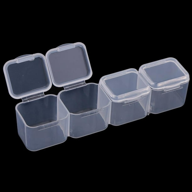 12x 28Slots Transparent Box Nail Tip Beads Box Mini Things Holder