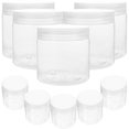 thumbnail image 1 of Contenedores de alimentos a prueba de fugas, frascos de dulces con tapas, tanque de almacenamiento transparente de 8 oz, plástico para galletas, mascotas, nueces, 10 piezas, 1 of 6
