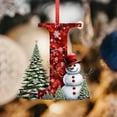 thumbnail image 5 of 26 Letters Acrylic Christmas Tree Decoration Pendant, Personalized DIY Hanging Ornament, Random Color Ribbon For Hanging, Clear Transparent Design, Perfect For Custom Festive Tree Decor, 3.9in, I, 5 of 5