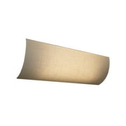 Moderne Vanity Light Cover Refresh Kit, 26"W White Textured Fabric Shade - DIY Upgrades Hollywood Lights (No Wiring)