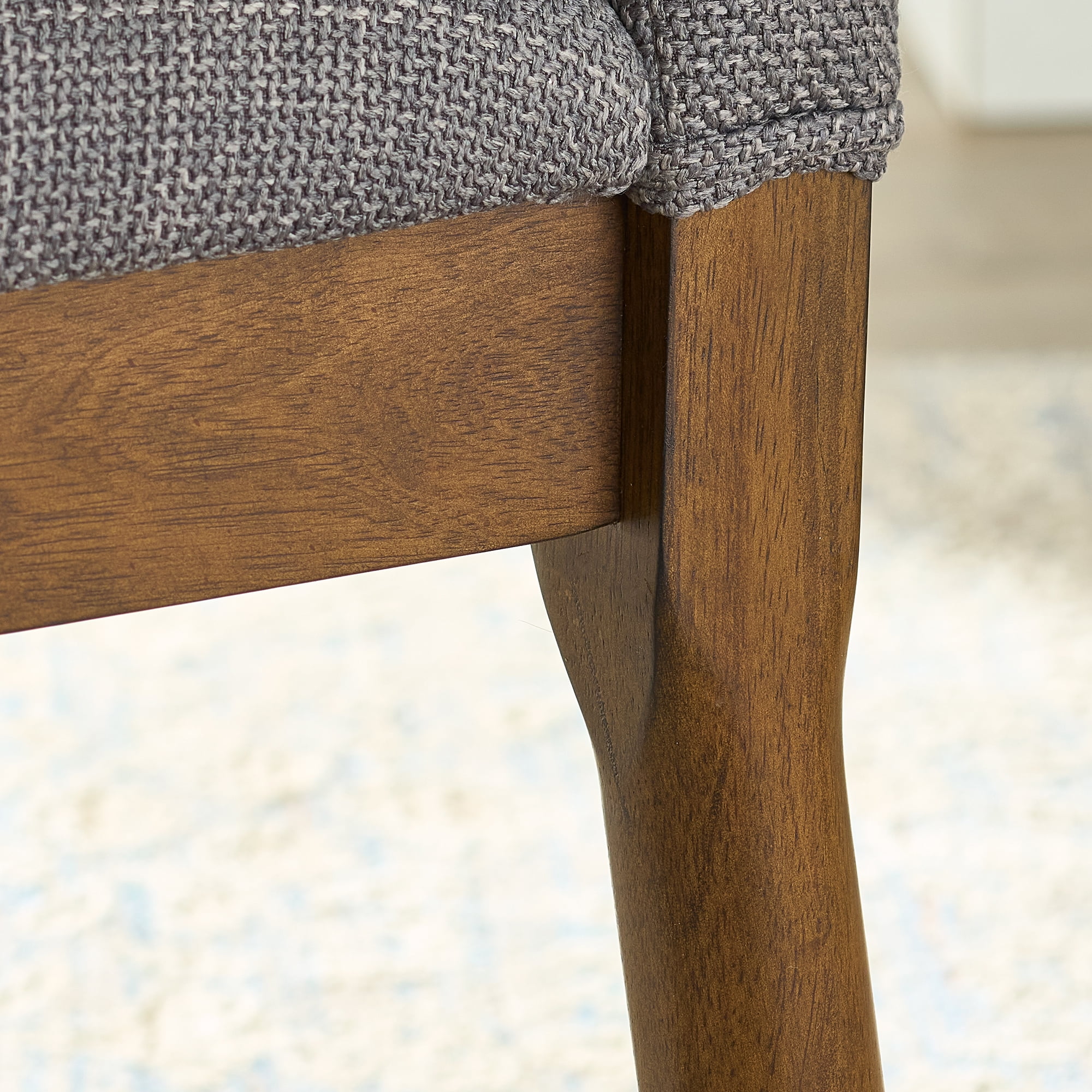 Better Homes & Gardens Reading Tall Dining Chair 2 Pack, Walnut and Gray