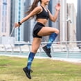thumbnail image 6 of Lsque Beautiful Ocean Dolphin Pattern Sport Compression Socks for Men & Women 15-20 mmHg Knee High Nurse Pregnant Running Medical and Travel Athletic, 6 of 6