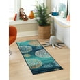 thumbnail image 1 of Rugs.com Azalea Collection Rug – 8 Ft Runner Navy Blue Medium Rug Perfect For Hallways, Entryways, 1 of 9