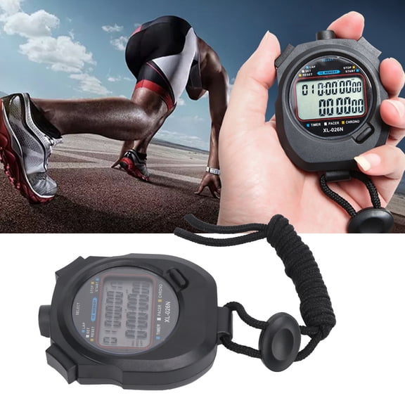 Ccdes Sports Timer 2‑Row Digital Display Multi‑Function Waterproof Electronic Stopwatch for Competitions Fitness Training,Chronograph Watch,Electronic Stopwatch