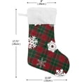 thumbnail image 5 of SKYSONIC Christmas Stocking Set of 2, Christmas Snowflake Plaid Xmas Stockings and Plush Fur Cuff Stockings Fireplace Decorations for Family Holiday Xmas Party Decorations, 5 of 7